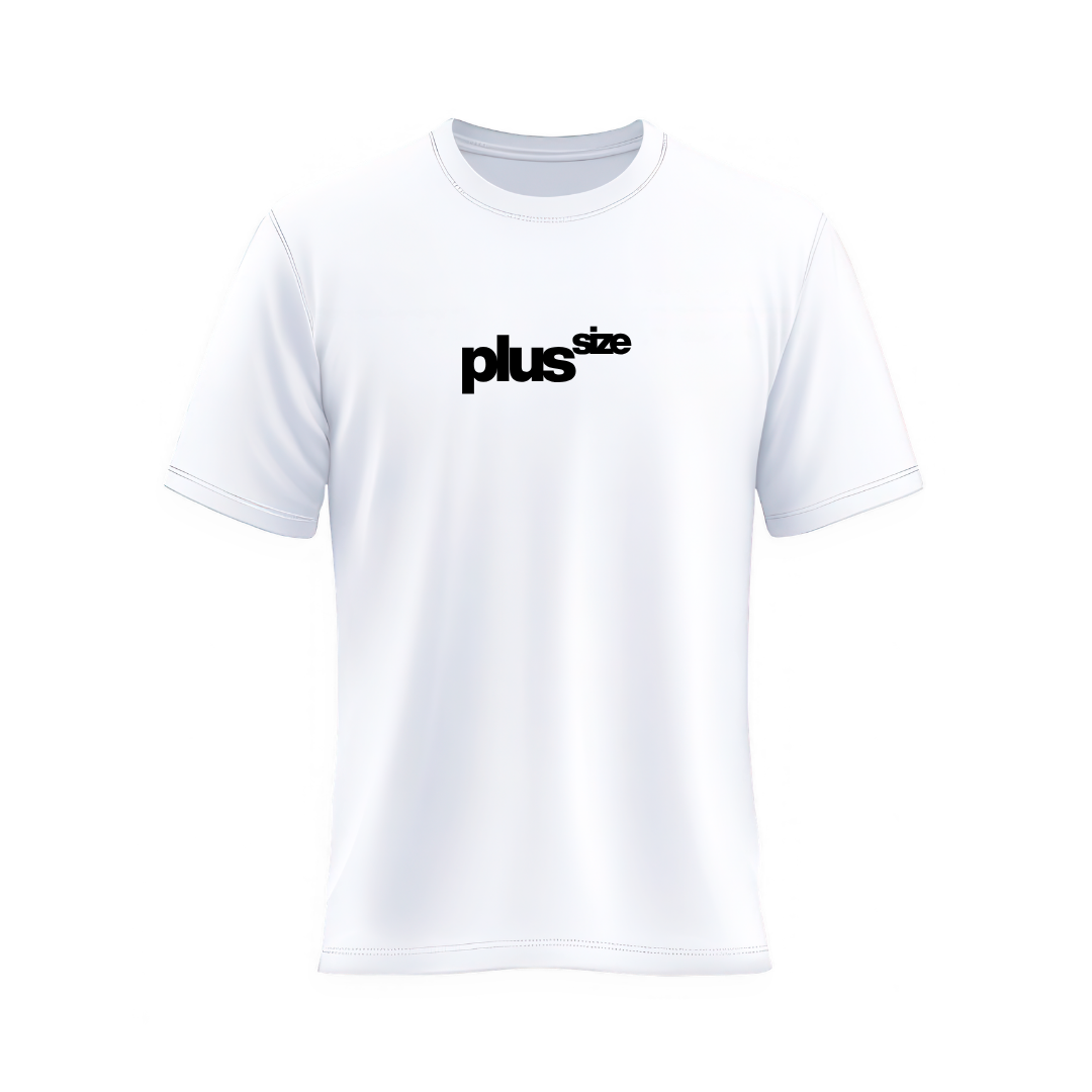 White plus size custom print shirt