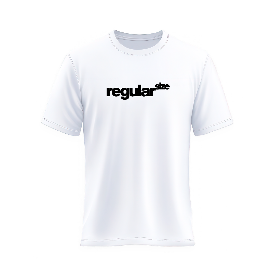 White regular size custom print shirt S to 4XL